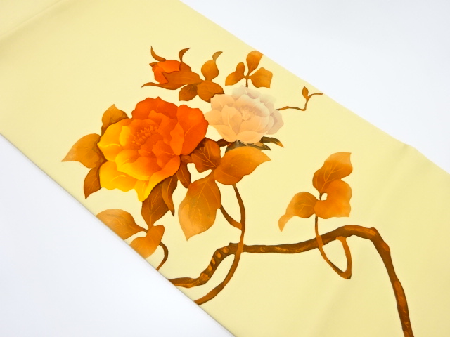 JAPANESE HIRAKI NAGOYA OBI / SHIOZE / FLOWER